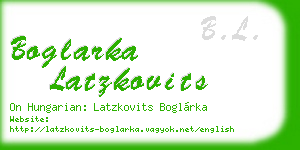 boglarka latzkovits business card